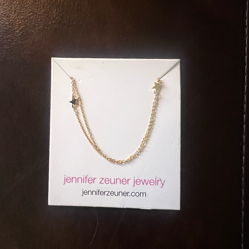 🎁🎁New Jennifer Zeuner gold 2 strand star necklace. 16-18”.